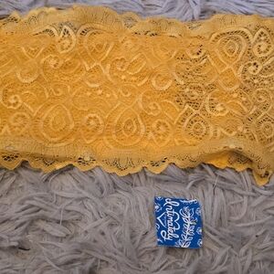 Free People Mustard Lace Bandeau
